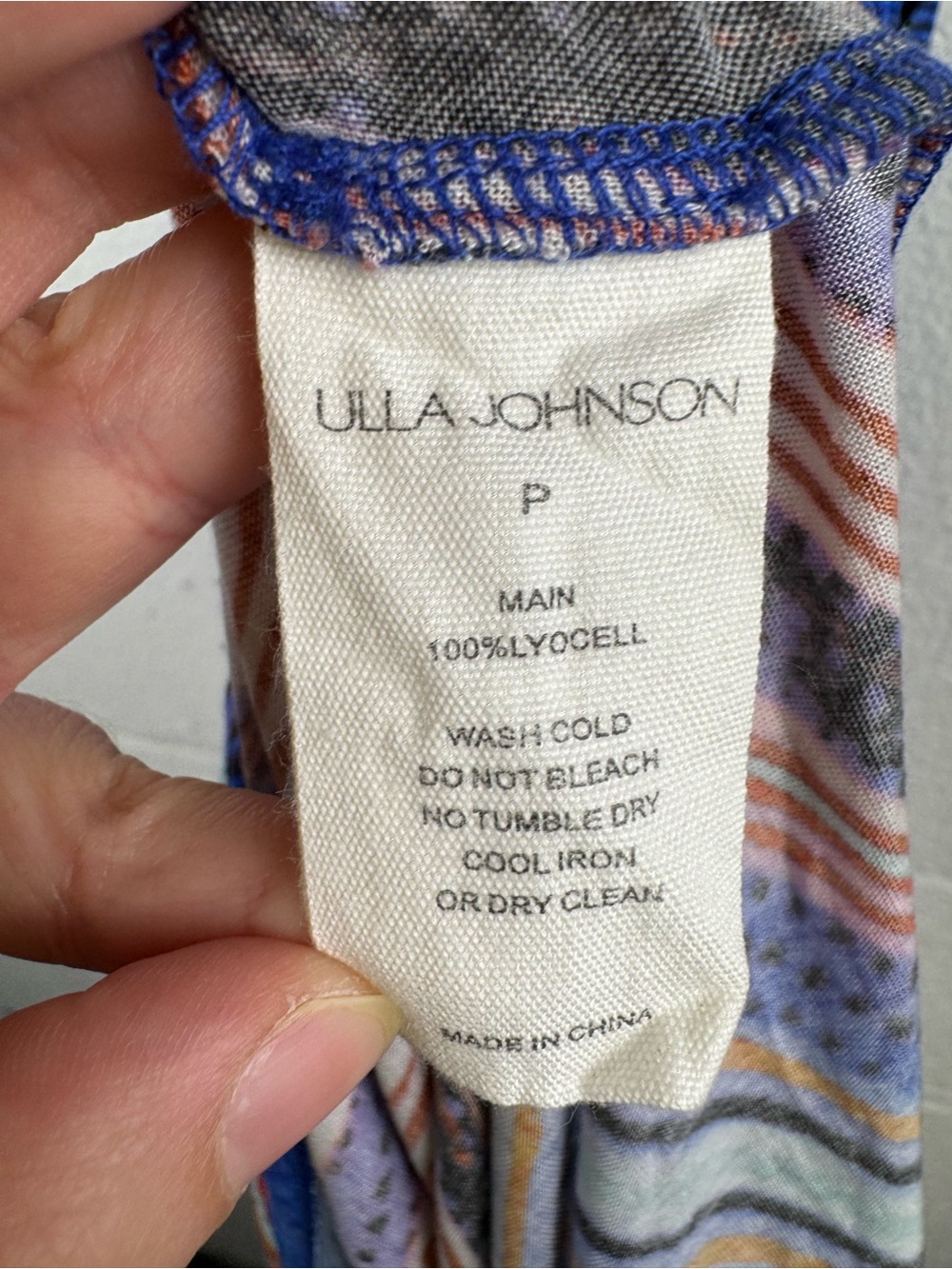 Ulla Johnson Natalia Ruched Lyocell Maxi Dress – Neptune Print – Size P - Picture 10 of 13
